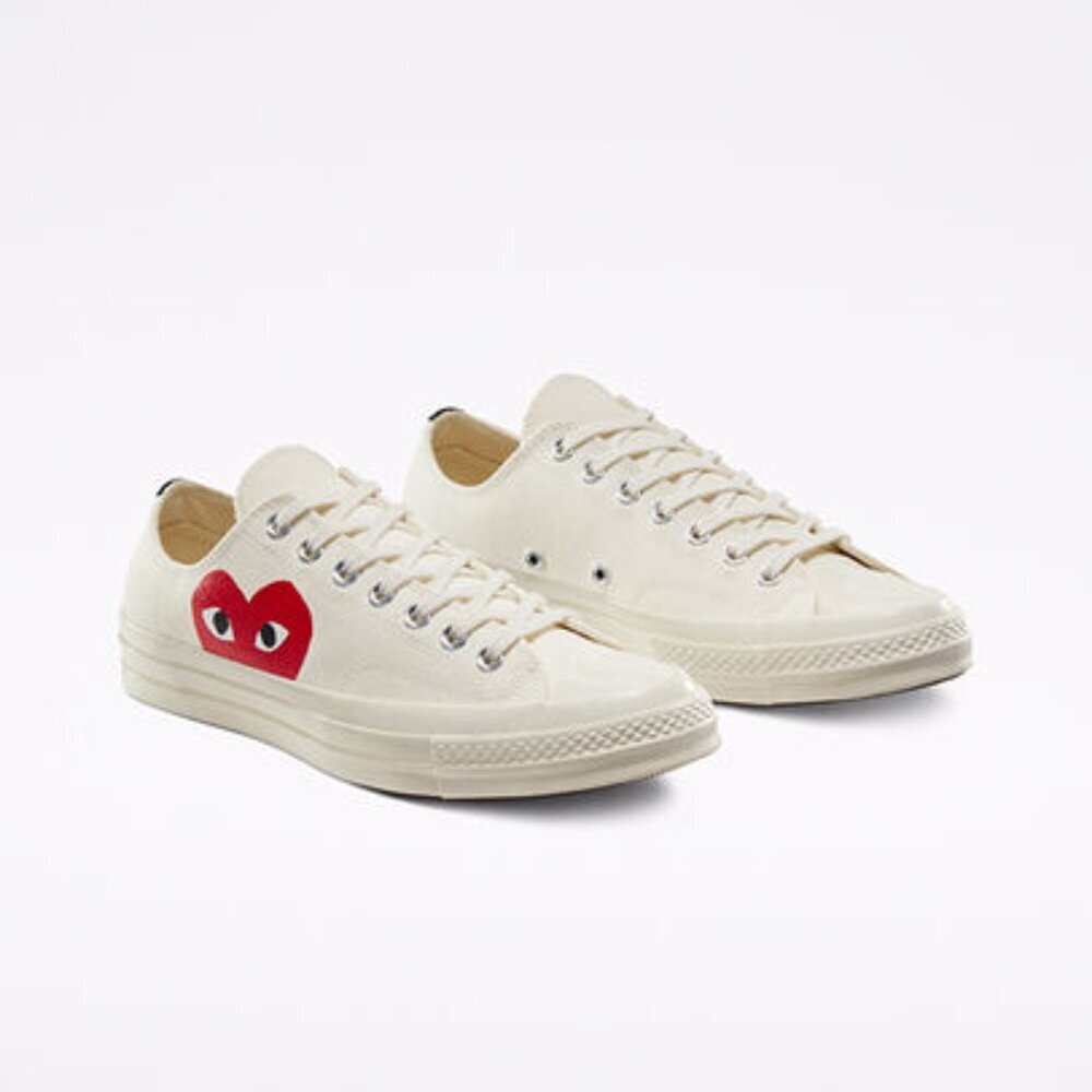 Converse x PLAY Comme des Garçons Chuck 70 White Low Top Size 8